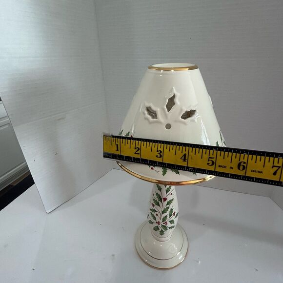 Lenox Holiday Candlestick Lamp. Preowned Excellent Condition. No Bulb. - Picture 10 of 10